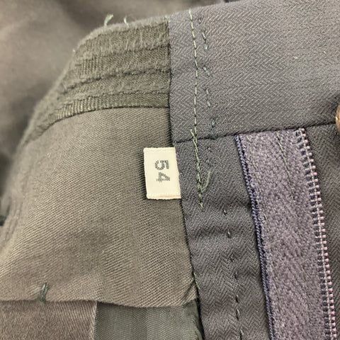 KITON Size 46 Navy Wool Single Breasted Notch Lapel Suit