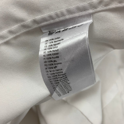 ETON Size M White Cotton Tuxedo Long Sleeve Shirt