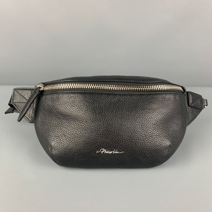 3.1 PHILLIP LIM Black Pebble Grain Leather Belt Bag