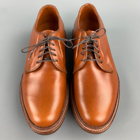 ALDEN Bootmaker Edition Talla 6.5 Zapatos con cordones de cuero tostado 9528