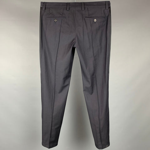 DOLCE & GABBANA Size 30 Navy Wool Blend Tuxedo Dress Pants
