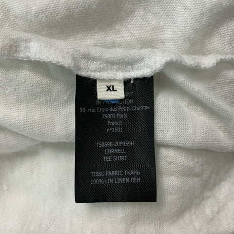 ISABEL MARANT Size XL White Linen Sleeveless T-shirt
