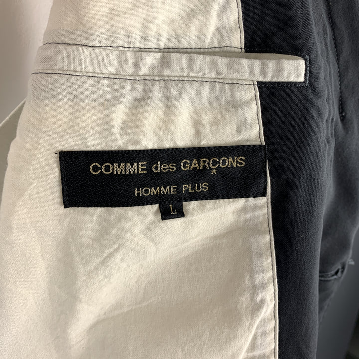 COMME des GARCONS HOMME PLUS Chest Size L Black Polyester Notch Lapel 2Sport Coat