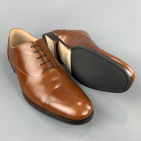 MR. HARE Size 11 Solid Tan Leather Cap Sleeves Lace Up