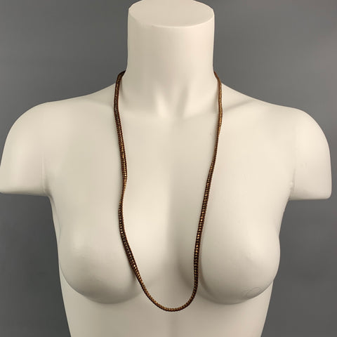 CHAN LUU Tan Leather Sterling Silver Necklace