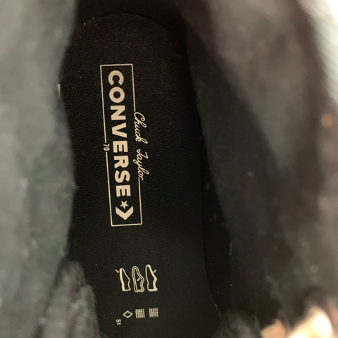 CONVERSE Size 8 Black Multi-Color High Top Sneakers