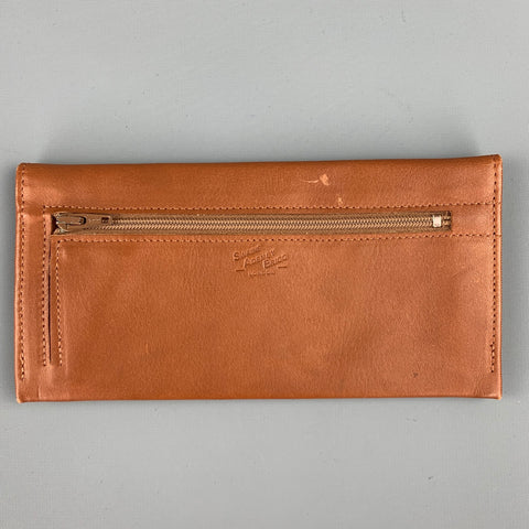 SWAINE ADENEY BRIGG Portefeuille rectangulaire en cuir cognac