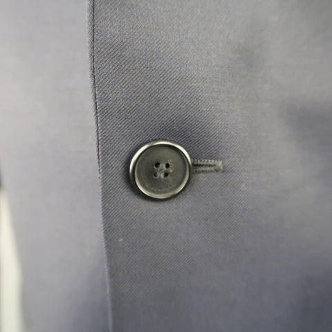 GIVENCHY 40 Short Navy Wool Notch Lapel Suit