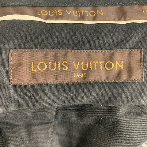 LOUIS VUITTON Size 32 Blue Red Plaid Cotton / Polyester Zip Fly Shorts