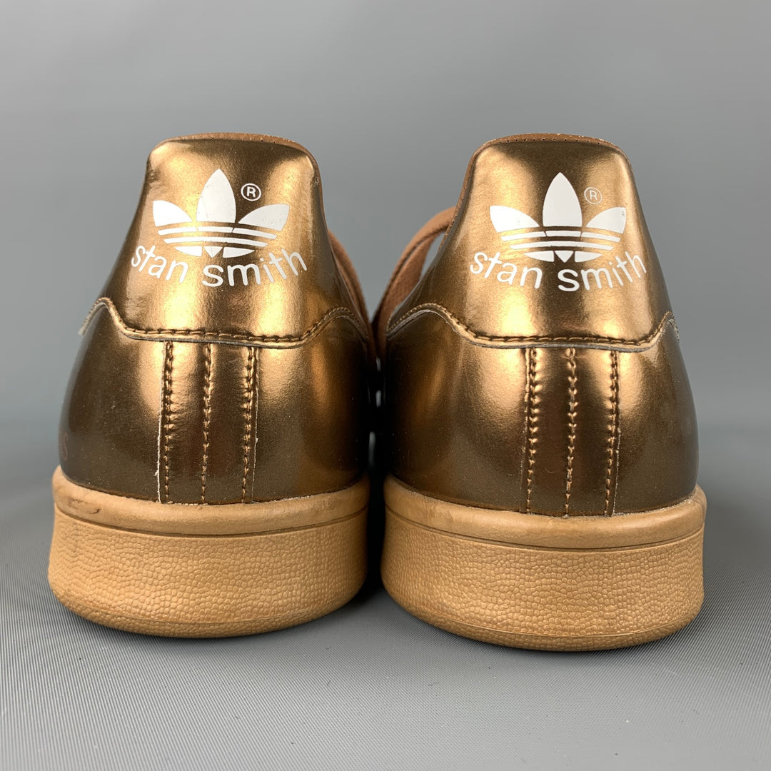 ADIDAS by RAF SIMONS Size 12 Copper Leather Lace Up Stan Smith Sneakers