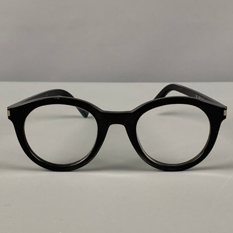 SAINT LAURENT Anteojos redondos de acetato negro