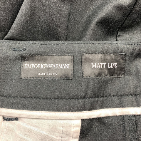 EMPORIO ARMANI Size 30 Black Wool Blend Casual Pants