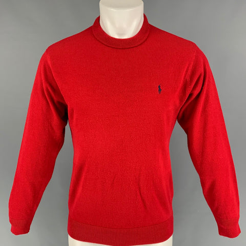 Vintage POLO by RALPH LAUREN Size M Red Cashmere Crew-Neck Sweater