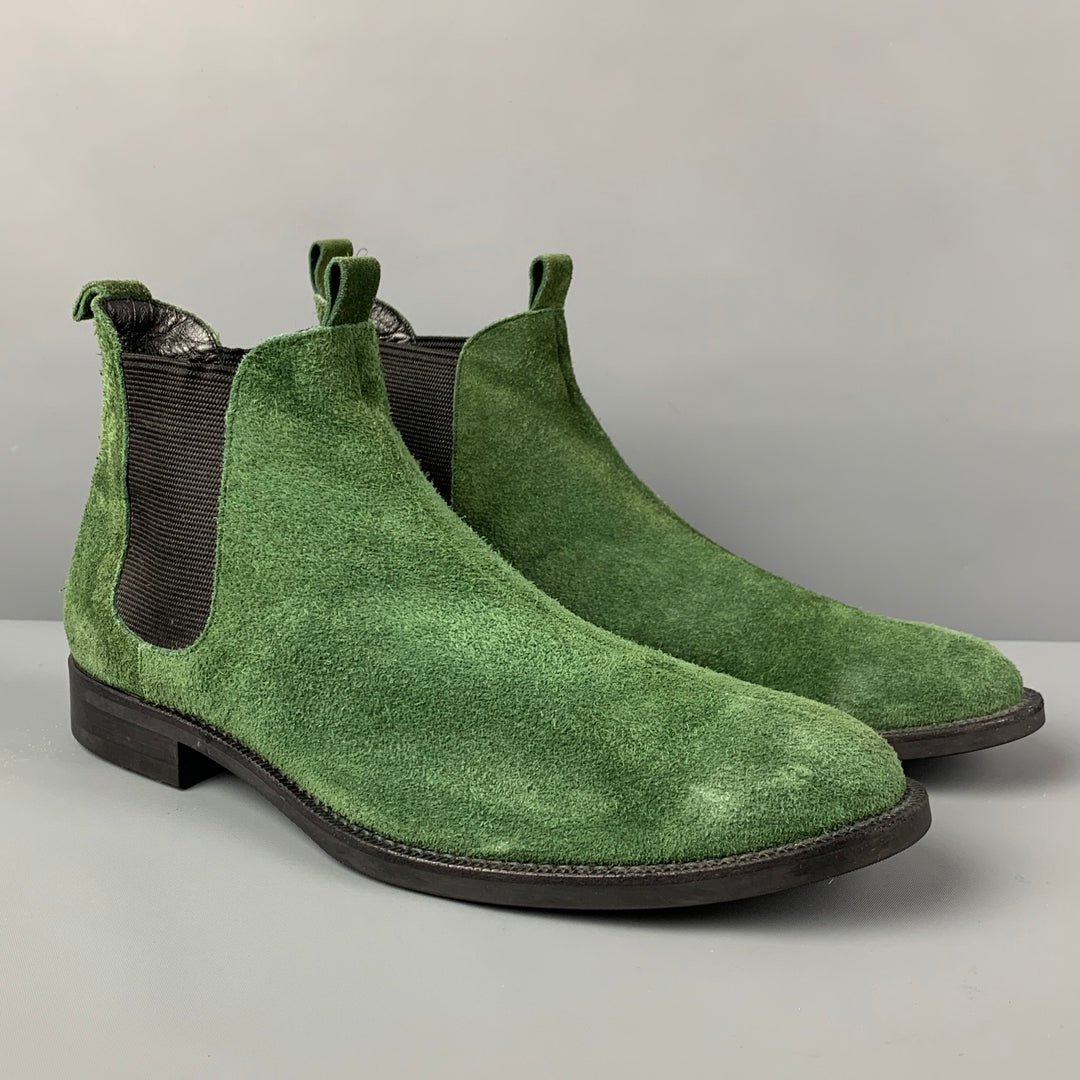 green emerald velvet dress COMME des GARCONS HOMME PLUS Size 10 Green Black Suede Ankle Boots – Sui  Generis Designer Consignment