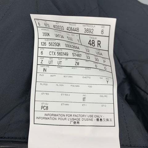 ERMENEGILDO ZEGNA Size 48 Black Wool Cashmere Jacket