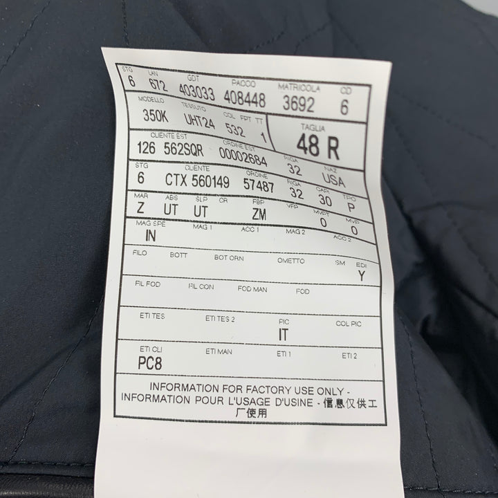 ERMENEGILDO ZEGNA Size 48 Black Wool Cashmere Jacket