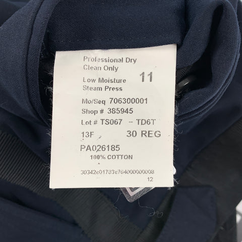 TODD SNYDER Size 30 Navy Cotton Tuxedo Dress Pants