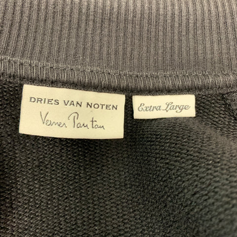 DRIES VAN NOTEN Size XL Black Multi Color Cotton Jacket