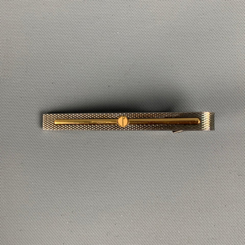 DUNHILL Silver Gold Textured Metal Cuff Links