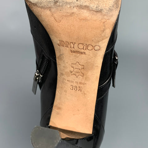 JIMMY CHOO Talla 8.5 Botines de cuero negro