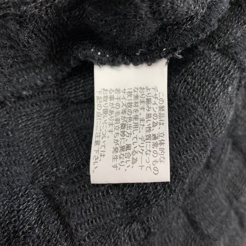 ISSEY MIYAKE Size M/L Charcoal Textured Crew-Neck Pullover