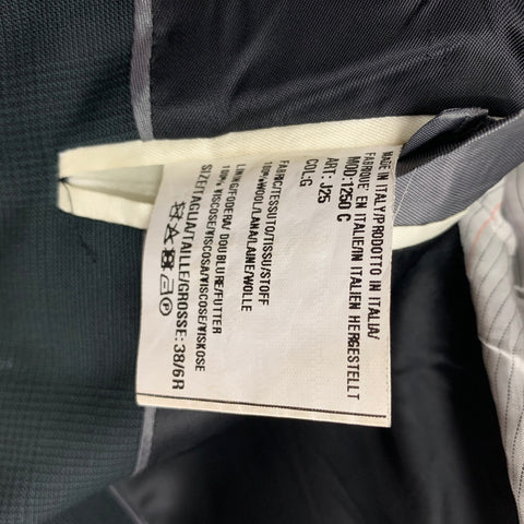 PAUL SMITH x BARNEYS NEW YORK Taille 38 Manteau de sport à revers cranté en laine Glenplaid noir
