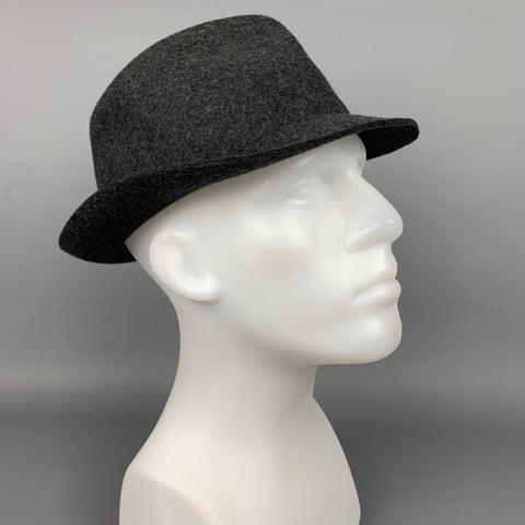 PAUL SMITH Charcoal & Purple Embroidered Wool Fedora