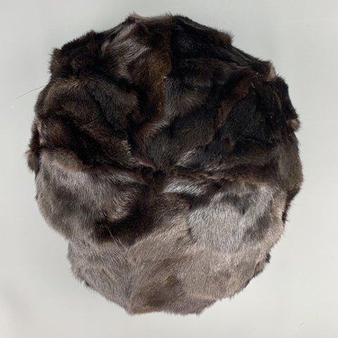 Chapeau en vison marron texturé BURBERRY PRORSUM