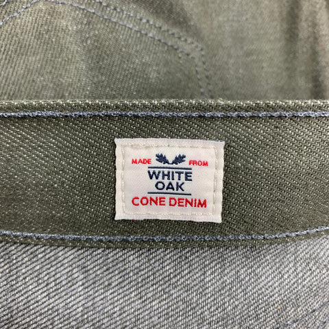 LEVI'S 501 Size 32 Olive White Oak Cone Denim Button Fly Jeans