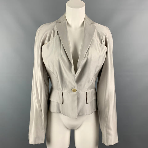 VIVIENNE WESTWOOD RED LABEL Size 6 Light Gray Viscose Blend Single Breasted Jacket