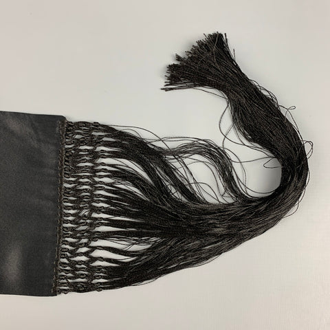 DOLCE & GABBANA Black Silk Satin Scarves