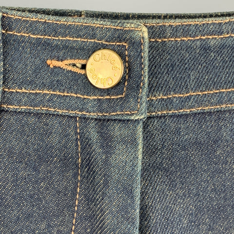 CHLOE Size 8 Diry Wash Bell Bottom Jeans