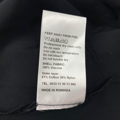 DAMIR DOMA Size S Grey Black Cotton Nylon Wrinkled Tank Dress
