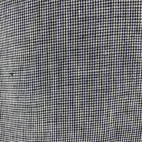 BAND OF OUTSIDERS Size 40 Navy & White Houndstooth Linen Notch Lapel Suit