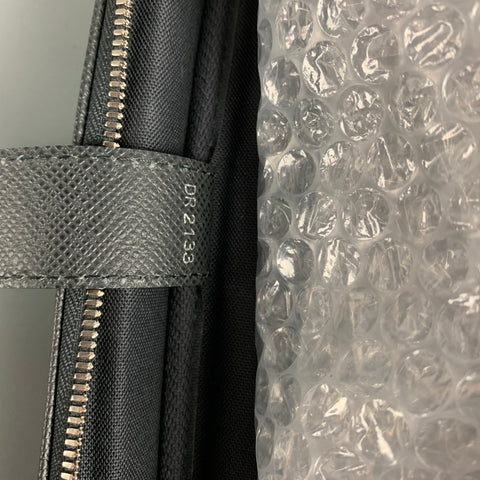 LOUIS VUITTON All Pilot Case  Black Textured Leather Carry-On Roller Luggage Bag