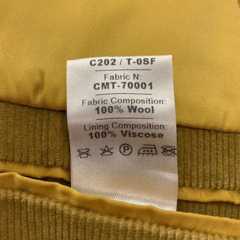 SAKS FIFTH AVENUE Size 40 Yellow Corduroy Notch Lapel Suit
