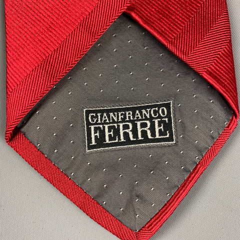 GIANFRANCO FERRE Red Two Tone Silk Tie