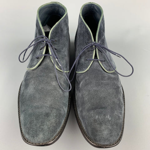 OLIVER SWEENEY Taille 11 Bottes Chukka en daim charbon de bois