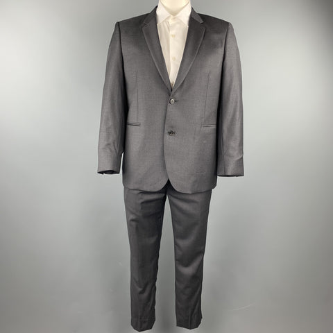 PAUL SMITH Size 44 Charcoal Wool Notch Lapel Suit