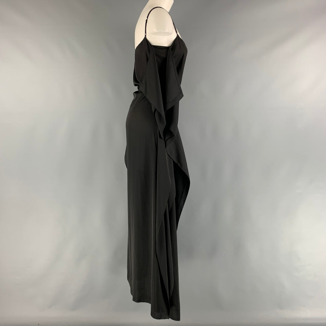 MAX AZRIA Size XS Black Belted Long Gown