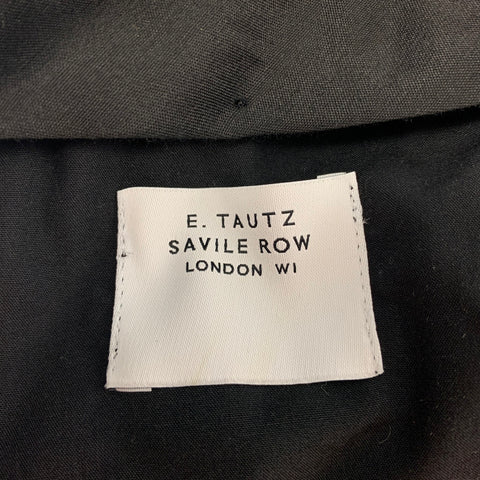E. TAUTZ Size 32 Grey Charcoal Pattern Wool Zip Fly Dress Pants