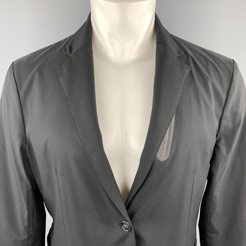 Z ZEGNA Size M Black Polyester / Wool Reversible Sport Coat