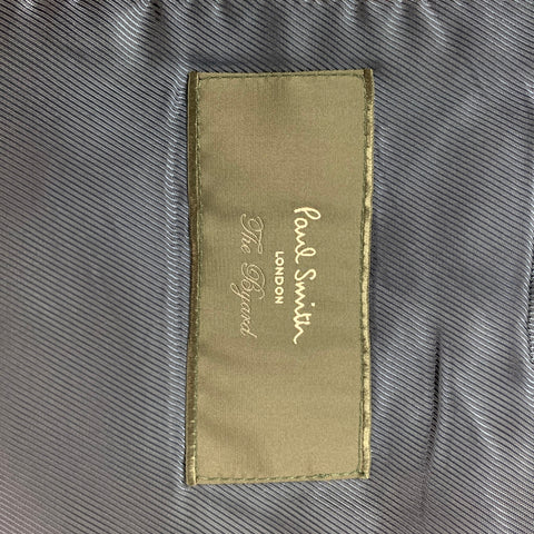PAUL SMITH The Byard Size 44 Burgundy Black Velvet Rayon Silk Sport Coat