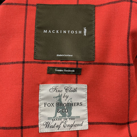 MACKINTOSH Size L Black & White Checkered Wool Coat