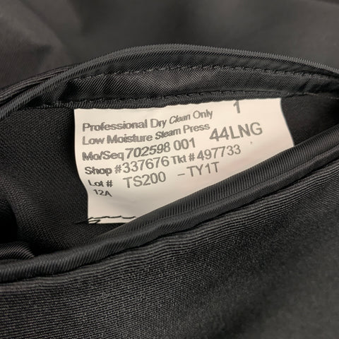 TODD SNYDER Size 44 Long Black Wool Peak Lapel Sport Coat