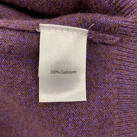 N.PEAL Size M Purple Heather Cashmere V-Neck Pullover