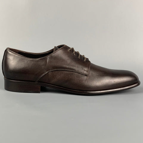 JOHN GALLIANO Taille 11 Chaussures à lacets en cuir marron