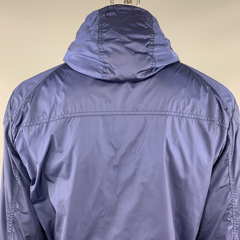 MONCLER Gustave Size XL Navy Solid Nylon Zip & Snaps Size Jacket