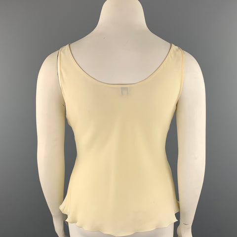 ARMANI COLLEZIONI Taille 12 Chemisier camisole en soie mélangée crème