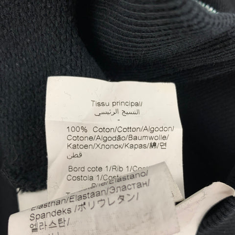 KENZO Size S Black Embroidery Cotton Crew-Neck Pullover